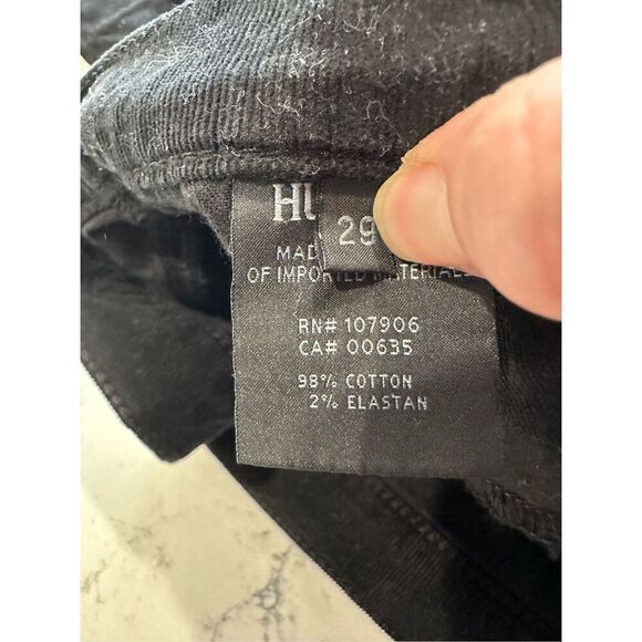 Hudson Black Corduroy Skinny Pants Size 8 - Picture 7 of 7